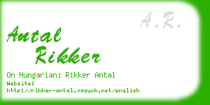 antal rikker business card